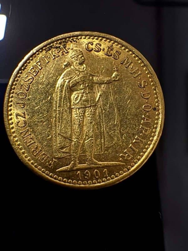 Goldemünze Kaiser 10 KORONA 1901 Jahr
